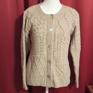 Cozy Beige Knit Cardigan